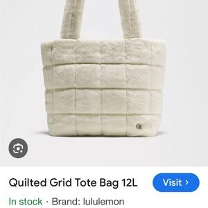 lululemon athletica Quilted Grid Tote - White
